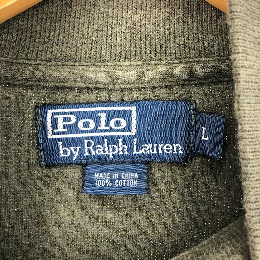 Ralph Lauren(ラルフローレン)の古着 ラルフローレン Ralph Lauren POLO by Ralph Lauren コットンニットハーフジップセーター メンズL /eaa398195 メンズのトップス(ニット/セーター)の商品写真