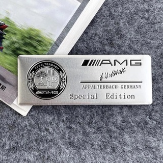 AMG メルセデスベンツ ステッカー エンブレム シルバーアルミ製 (車外アクセサリ)