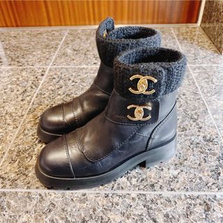 シャネル(CHANEL)のChanel ショートブーツ ブラック(ブーツ)