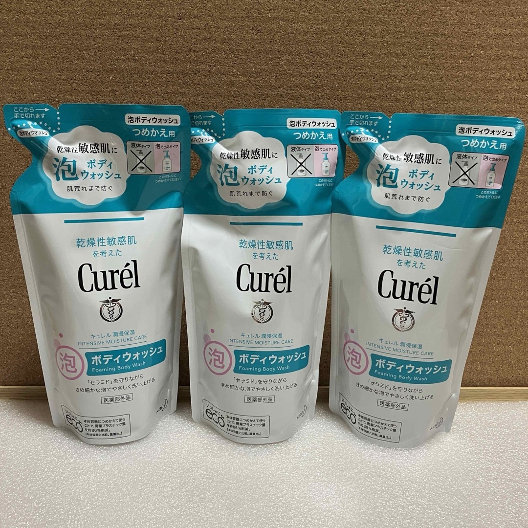 Curel(キュレル)のキュレル　泡ボディウォッシュ　つめかえ用　380ml 3個 コスメ/美容のボディケア(ボディソープ/石鹸)の商品写真