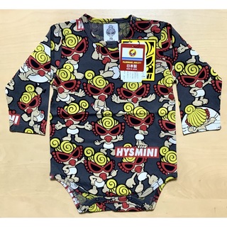 ヒステリックミニ(HYSTERIC MINI)のヒスミニ☆正規品☆新品☆長袖☆ロンパース☆70㎝☆PARTY TIME総柄(ロンパース)