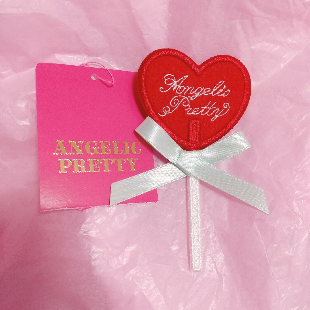 Angelic Pretty(アンジェリックプリティー)のアンジェリックプリティ Candy Ornamentワッペンクリップ レディースのヘアアクセサリー(バレッタ/ヘアクリップ)の商品写真