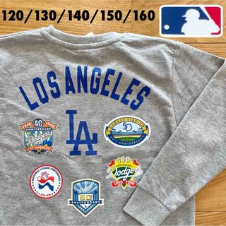 メジャーリーグベースボール(MLB)の【150】MLB公式 ドジャース　長袖スウェットトレーナー●大谷翔平 キッズ(Tシャツ/カットソー)