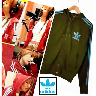 オリジナルス(Originals（adidas）)のアディダス オリジナルス 緑 ビッグフーディー ジャージ パーカー 浜崎あゆみ(パーカー)