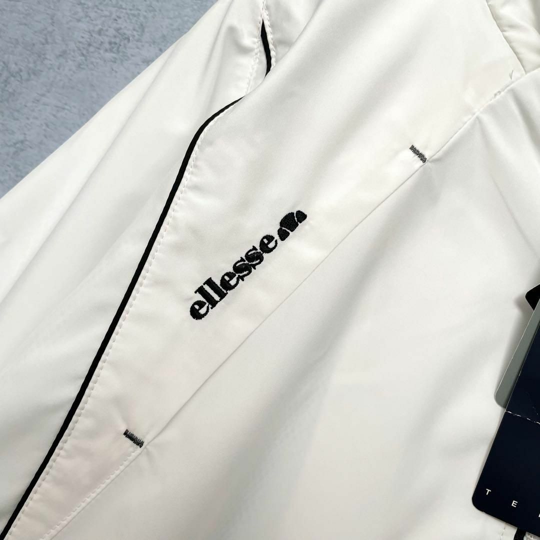 ellesse(エレッセ)のタグ付  エレッセ　ellesse　ジップアップ　ナイロンジャケット　白　M メンズのジャケット/アウター(ナイロンジャケット)の商品写真