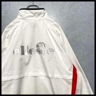 タグ付  エレッセ　ellesse　ジップアップ　ナイロンジャケット　白　M