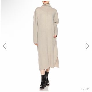 バーニーズニューヨーク(BARNEYS NEW YORK)のハイネック ウールニット ワンピース(ニット/セーター)