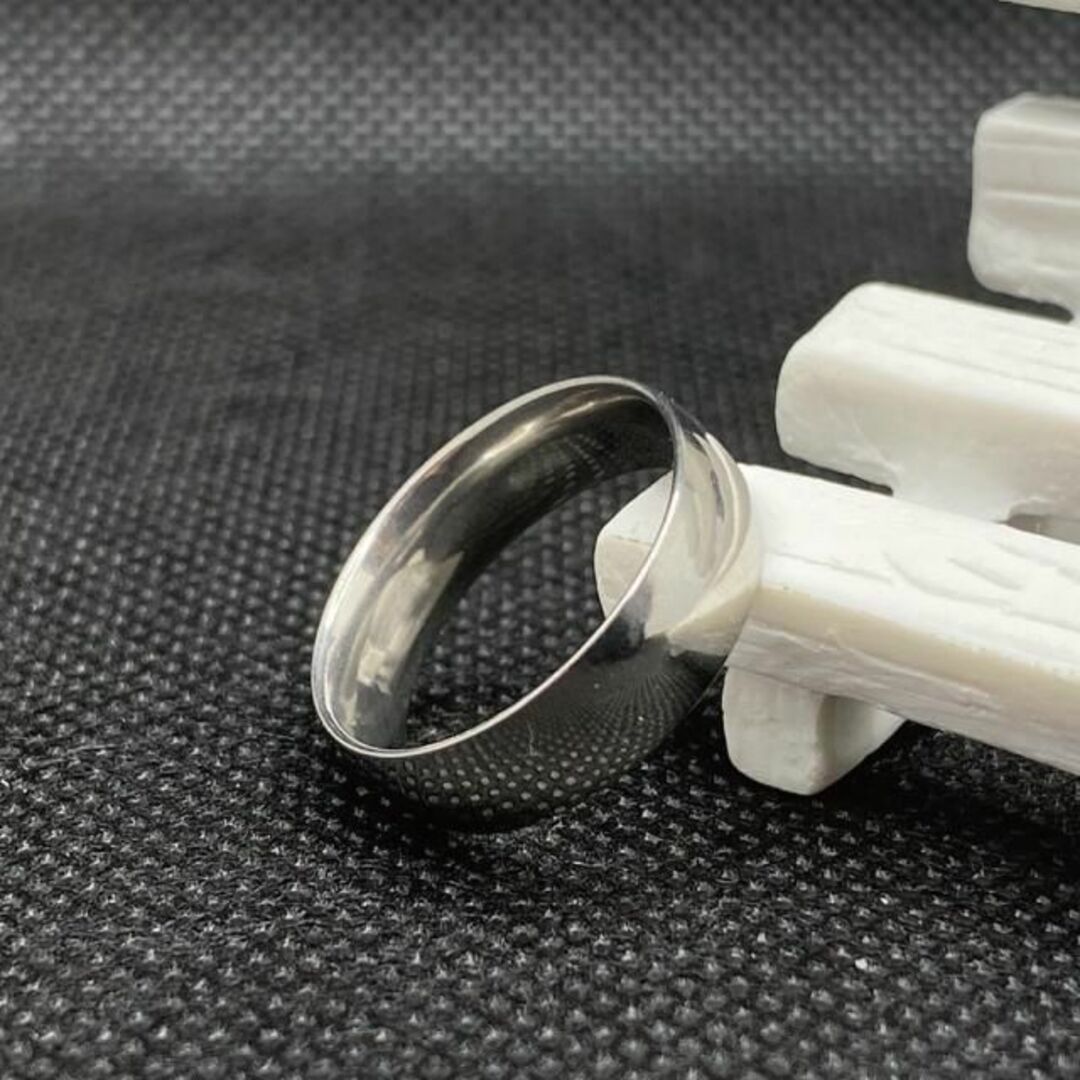 メンズ レディース リング 指輪 最新 シンプル 8mm シルバー レディースのアクセサリー(リング(指輪))の商品写真