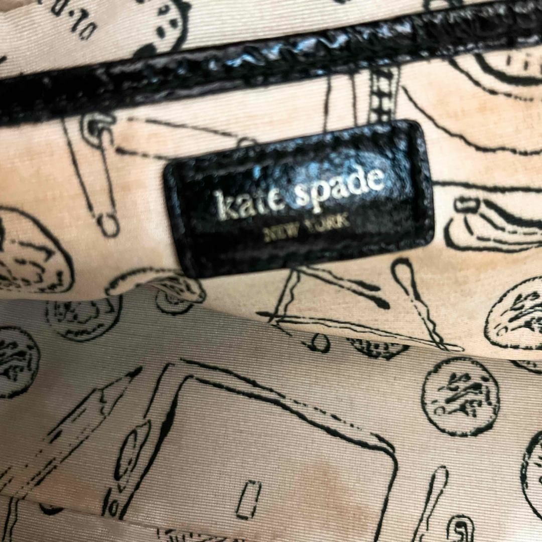 kate spade new york(ケイトスペードニューヨーク)のレア✨kate spadeケイトスペードハンドバッグトートバッグブラック黒リボン レディースのバッグ(トートバッグ)の商品写真