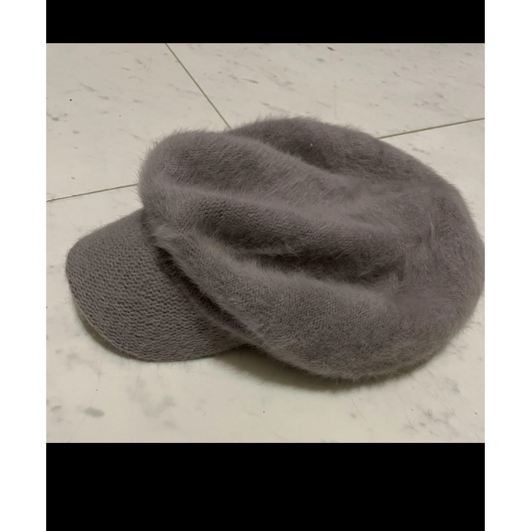 CIAOPANIC TYPY(チャオパニックティピー)のアンゴラニットキャスケット  グレージュ レディースの帽子(キャスケット)の商品写真