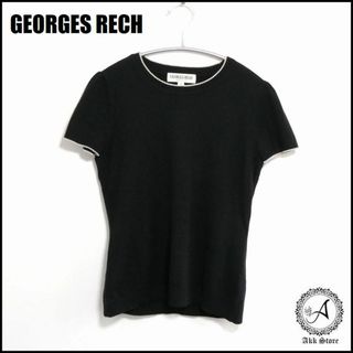 ジョルジュレッシュ(GEORGES RECH)のGEORGES RECH レディース トップス 半袖 ウール カシミヤ混 黒(ニット/セーター)