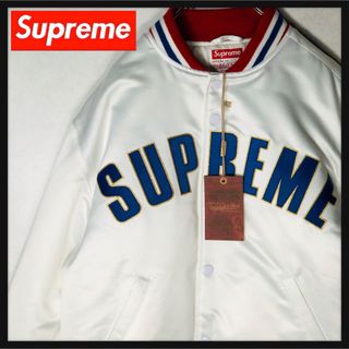 シュプリーム(Supreme)の【新品タグ付き】シュプリーム ミッチェルアンドネス アーチロゴジャケット 即完売(スタジャン)