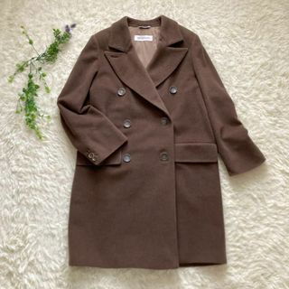 スポーツマックス(SPORTMAX（MAX MARA）)の【美品】MaxMaraスポーツマックス ウールカシミヤ混 ダブルチェスターコート(ロングコート)