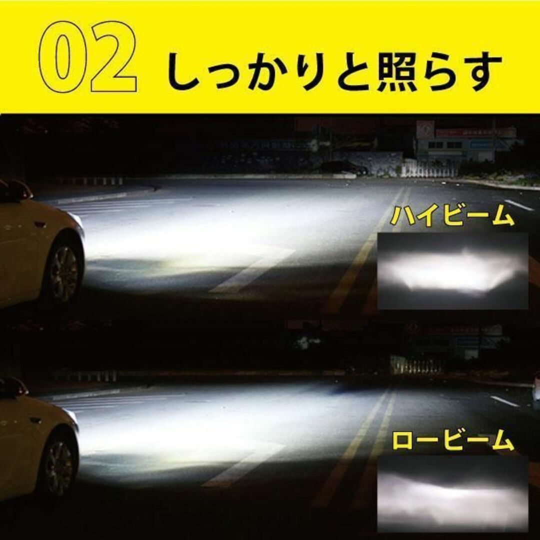 最新 HB4 LED フォグ ランプ ヘッドライト 左右 車検対応 2個セット 自動車/バイクの自動車(その他)の商品写真