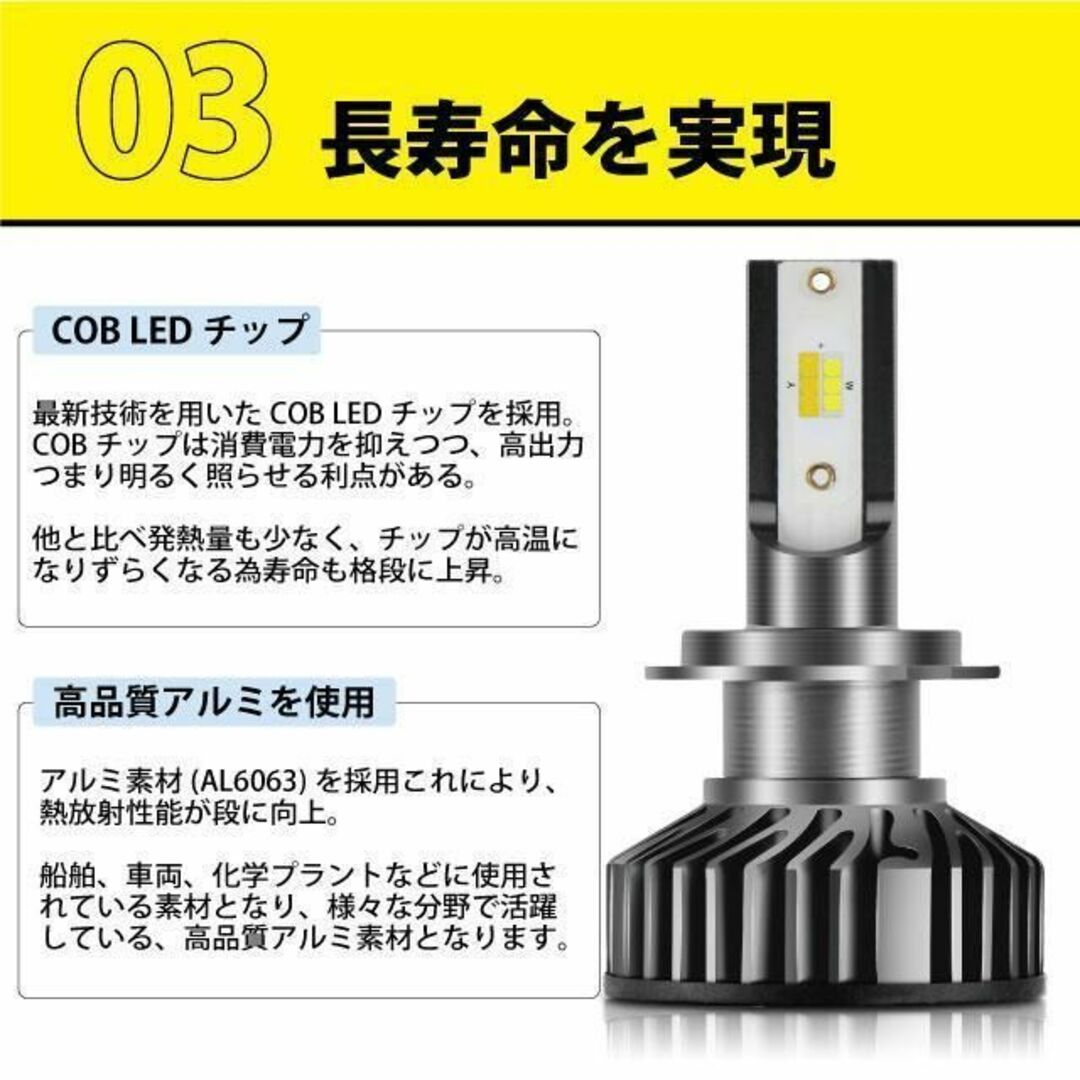 2色 切替 H8 H9 H11 LED ヘッドライト フォグ ランプ 左右 最新 自動車/バイクの自動車(その他)の商品写真