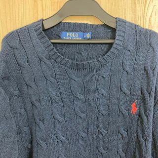 ポロラルフローレン(POLO RALPH LAUREN)のラルフローレン ニット セーター  現行タグ　ポニーロゴ刺繡　ケーブル編み(ニット/セーター)