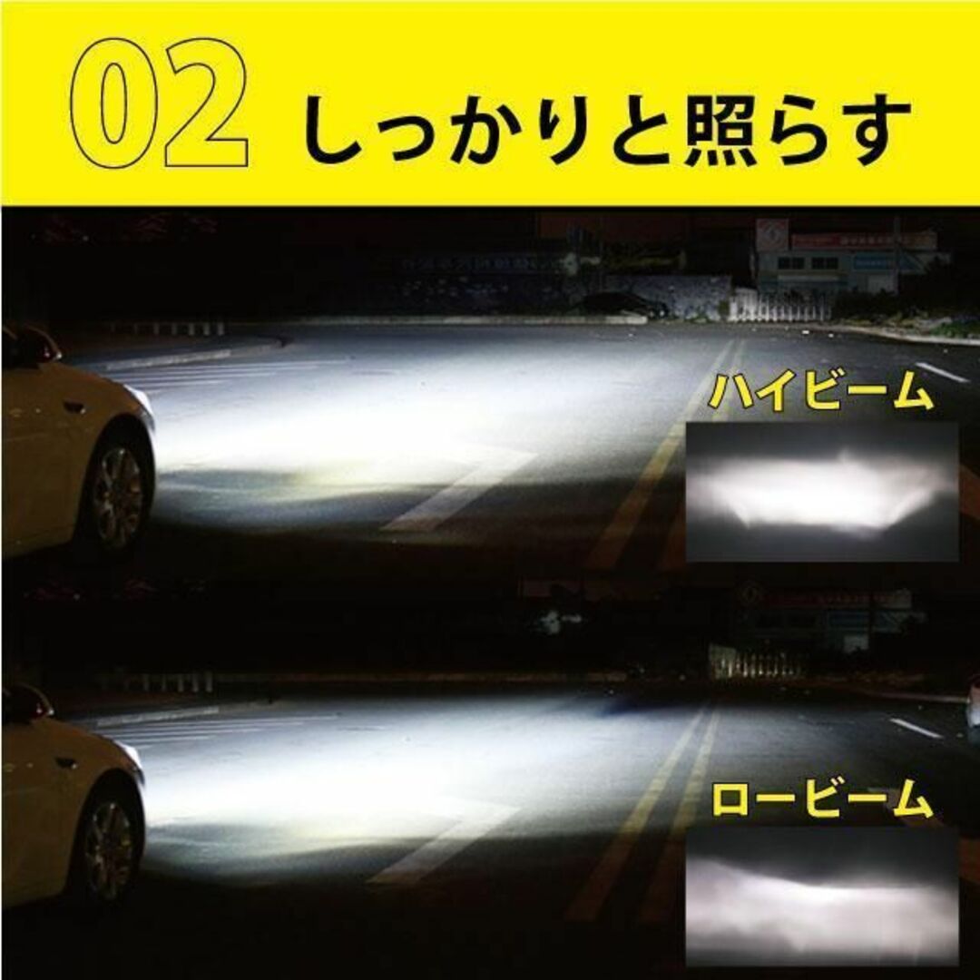 フォグ 2色 切替 HB3 LED ヘッドライト ランプ 左右 2個 最新 自動車/バイクの自動車(その他)の商品写真