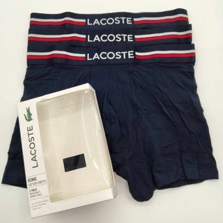 ラコステ(LACOSTE)のLACOSTE(ラコステ)  ボクサーパンツ ネイビー Mサイズ 3枚組(ボクサーパンツ)