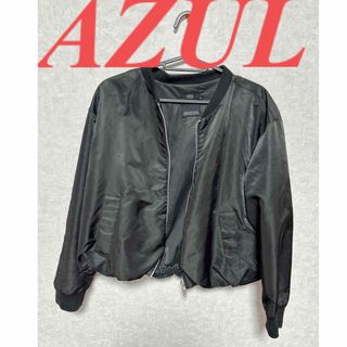 アズールバイマウジー(AZUL by moussy)のアズールバイマウジー　黒ブルゾン　黒エムエーワン(ブルゾン)