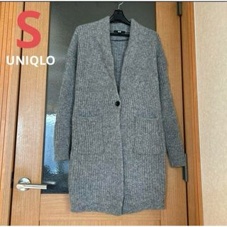 ユニクロ(UNIQLO)の【UNIQLO】 ウールリブニットコート（長袖） S(ニットコート)