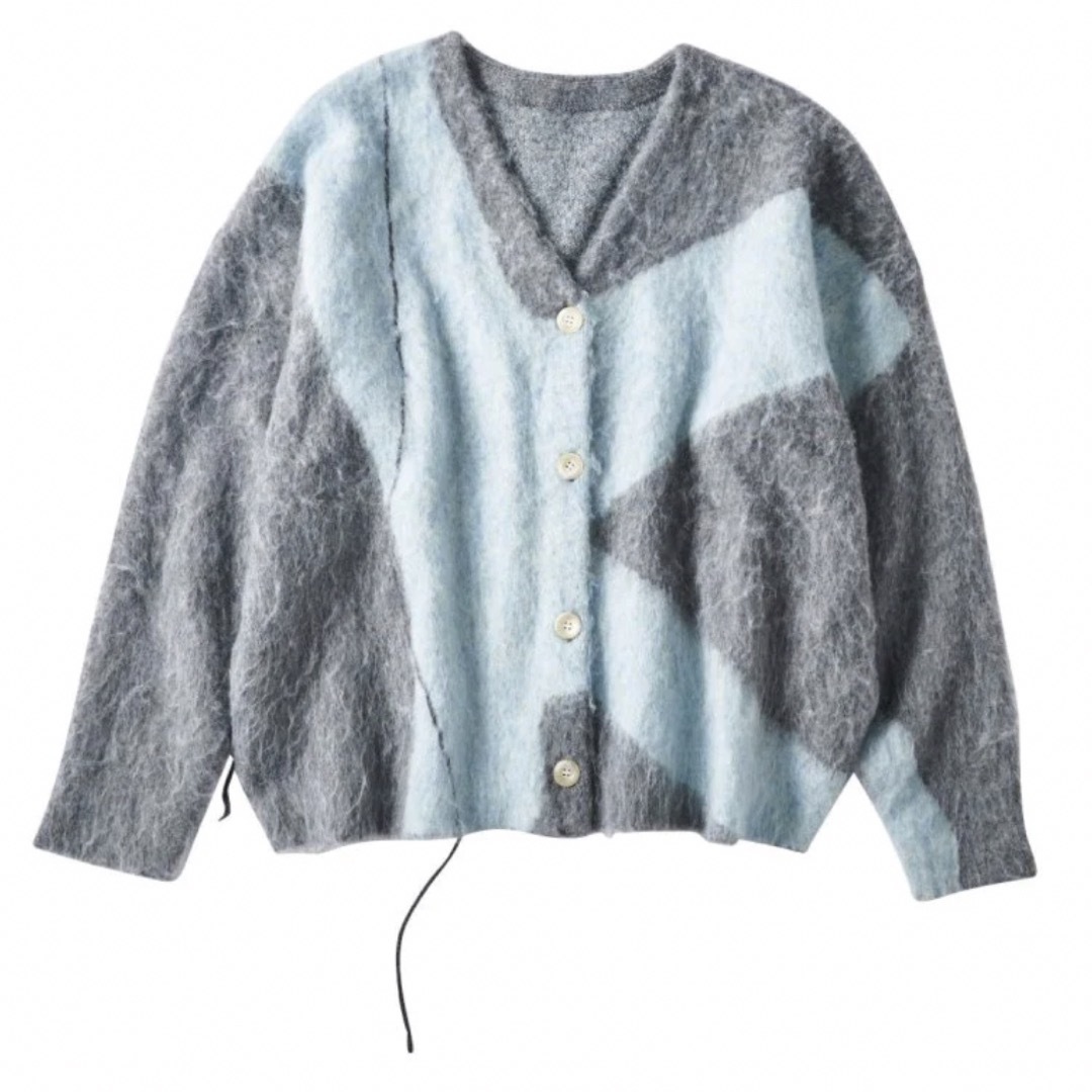 accent mohair cardigan(unisex)clane