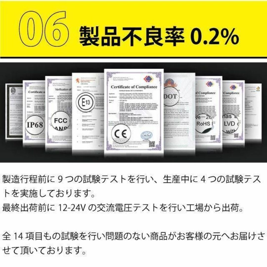 保証付 フォグ ヘッドライト 左右 2個 切替 2色 LED HB4 最新 自動車/バイクの自動車(その他)の商品写真