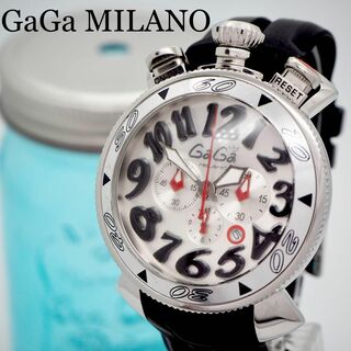 ガガミラノ(GaGa MILANO)の148 GaGa MILANO ガガミラノ時計　メンズ腕時計　クロノグラフ　箱付(腕時計(アナログ))