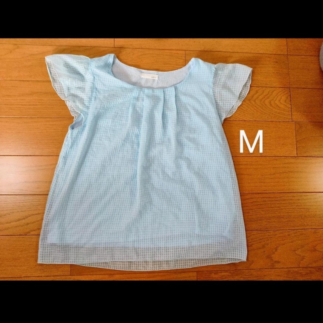 INDEX(インデックス)のインデックス ブルー Mサイズ レディースのトップス(Tシャツ(半袖/袖なし))の商品写真
