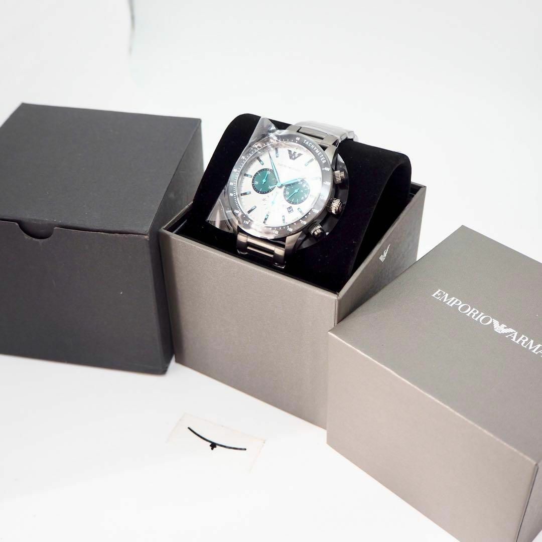 150【新品】エンポリオアルマーニ時計　メンズ腕時計　ブラック　クロノグラフ