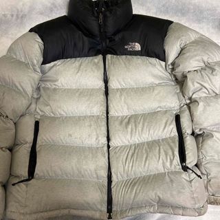 ノースフェイス(THE NORTH FACE) ダウンジャケット(メンズ)（シルバー