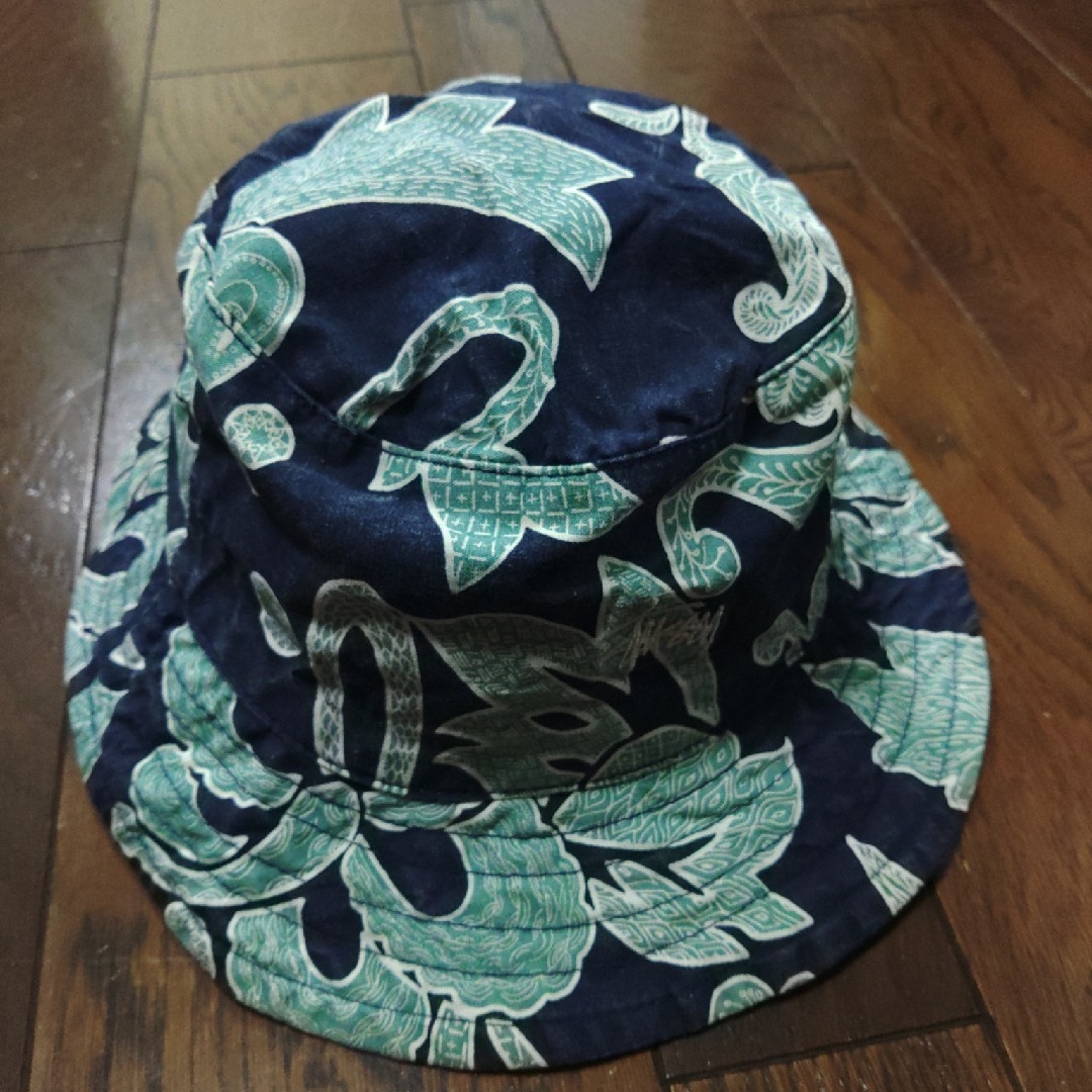 STUSSY(ステューシー)のSTUSSY　ハット　総柄　USA製　S　M　古着　90S メンズの帽子(ハット)の商品写真