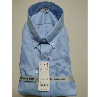 ユニクロ(UNIQLO)の新品 ユニクロ ファインクロス オックスフォードシャツ 青 ブルー ビジネス(シャツ)