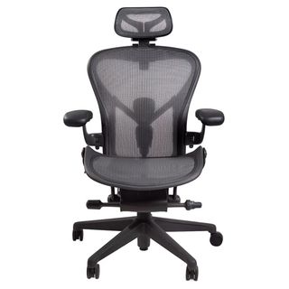 ハーマンミラー(Herman Miller)の未使用品 ハーマンミラー アーロンチェア リマスタード  ヘッドレスト付 B(デスクチェア)