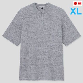 ユニクロ(UNIQLO)の【新未タグ&サイズシール付き‼】UNIQLO　ワッフルヘンリーネックT　"XL"(Tシャツ/カットソー(半袖/袖なし))