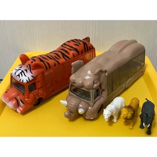 アフリカンサファリ　ジャングルバス　ライオン　ゾウ　シロクマ(ミニカー)