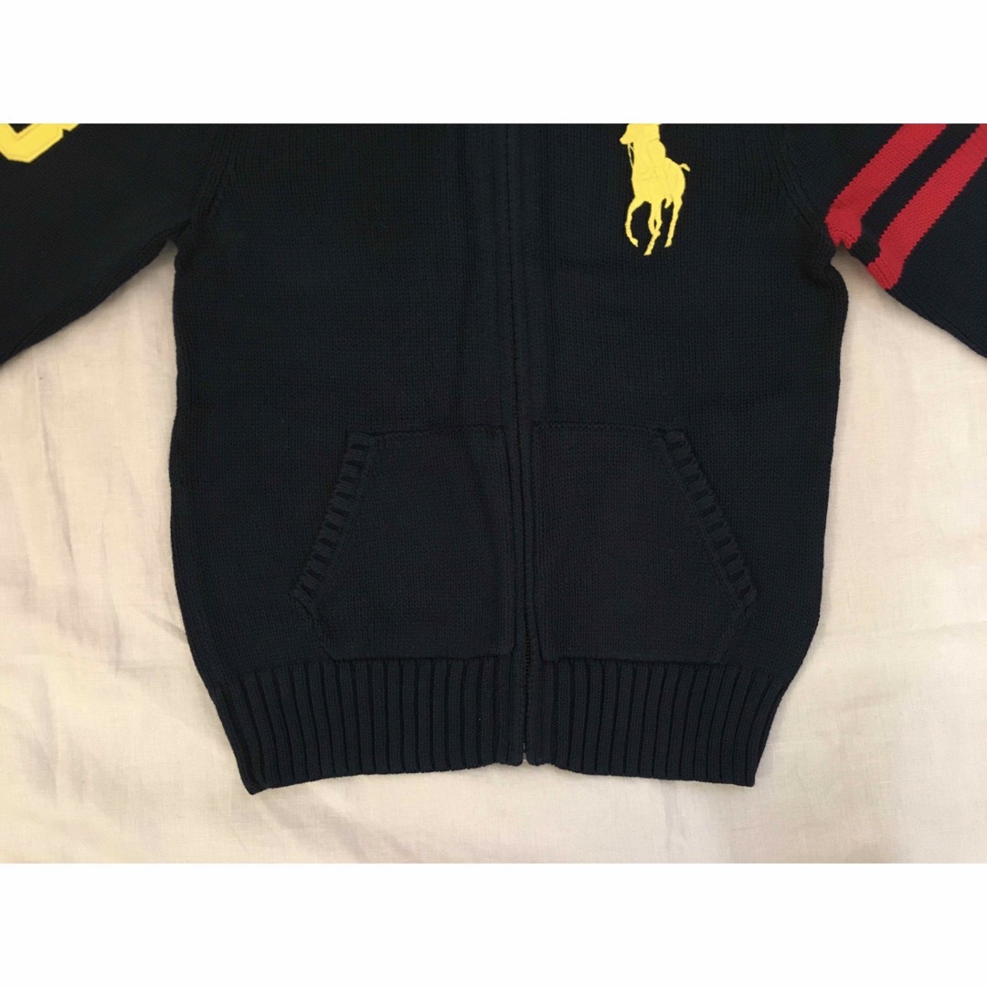 POLO RALPH LAUREN(ポロラルフローレン)の新品未使用　ポロラルフローレン コットンニットパーカー 150 キッズ/ベビー/マタニティのキッズ服男の子用(90cm~)(ニット)の商品写真