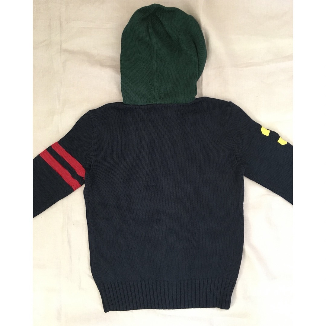 POLO RALPH LAUREN(ポロラルフローレン)の新品未使用　ポロラルフローレン コットンニットパーカー 150 キッズ/ベビー/マタニティのキッズ服男の子用(90cm~)(ニット)の商品写真