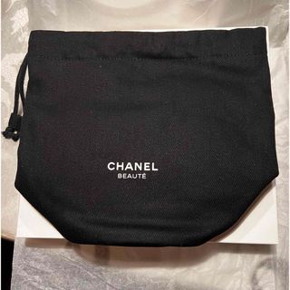 シャネル(CHANEL)のシャネル CHANEL ノベルティ 巾着ポーチ 黒 新品未使用(ポーチ)