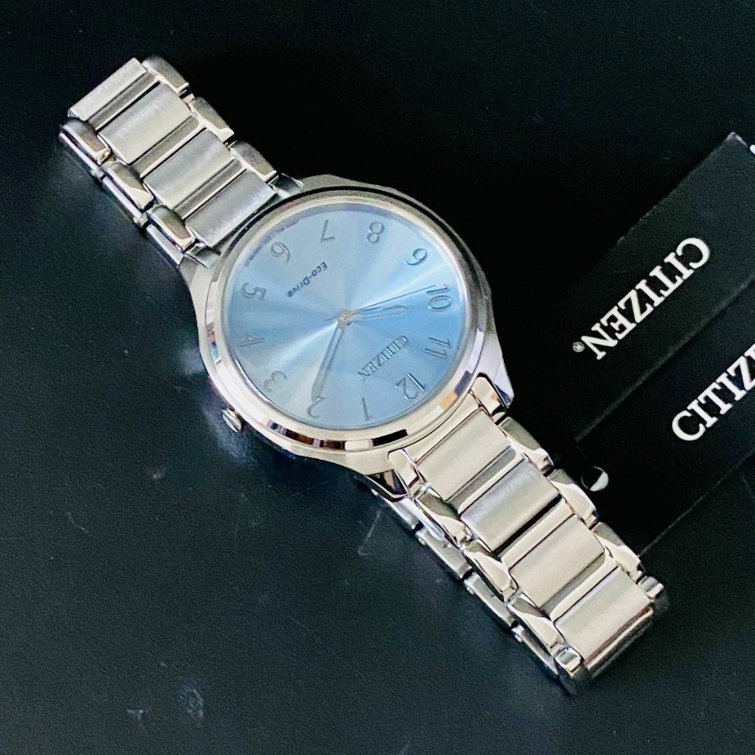 CITIZEN(シチズン)の新品【高級時計 シチズン】CITIZEN エコドライブ ライトブルー レディース レディースのファッション小物(腕時計)の商品写真