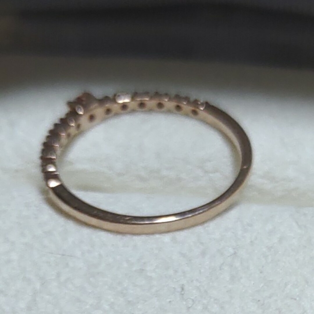 K10PG(ピンクゴールド) パパラチアサファイア ダイヤ　エタニティリング9号 レディースのアクセサリー(リング(指輪))の商品写真