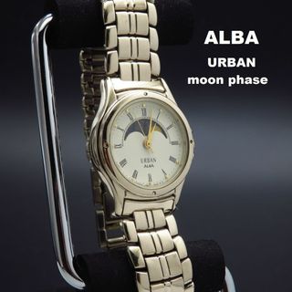 セイコー(SEIKO)のALBA URBAN ムーンフェイズ 腕時計 ローマン(腕時計)