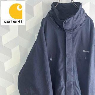 カーハート(carhartt)の【カーハート】サイズL 刺繍ロゴ ナイロンジャケット 黒 Carhartt.(ナイロンジャケット)