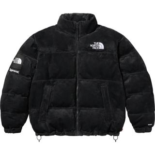 シュプリーム(Supreme)のSupreme The North Face Suede Nuptse 黒L(ダウンジャケット)