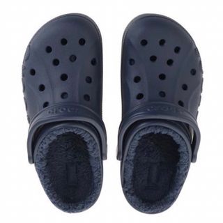 クロックス(crocs)のラスト1 クロックス 26cm ネイビー ウィンター クロッグ ボア付き 冬用(サンダル)