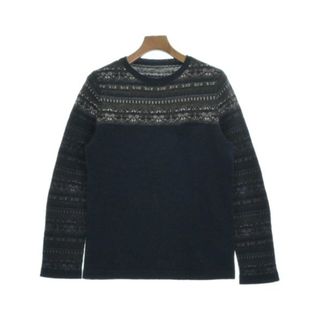 サカイ(sacai)のsacai サカイ ニット・セーター 1(S位) 紺xグレー(ノルディック) 【古着】【中古】(ニット/セーター)