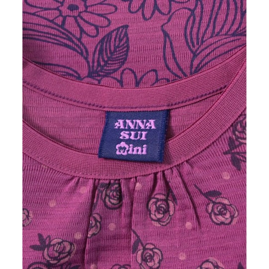 ANNA SUI mini(アナスイミニ)のANNA SUI mini Tシャツ・カットソー 110 紫x黒等(花柄) 【古着】【中古】 キッズ/ベビー/マタニティのキッズ服女の子用(90cm~)(Tシャツ/カットソー)の商品写真