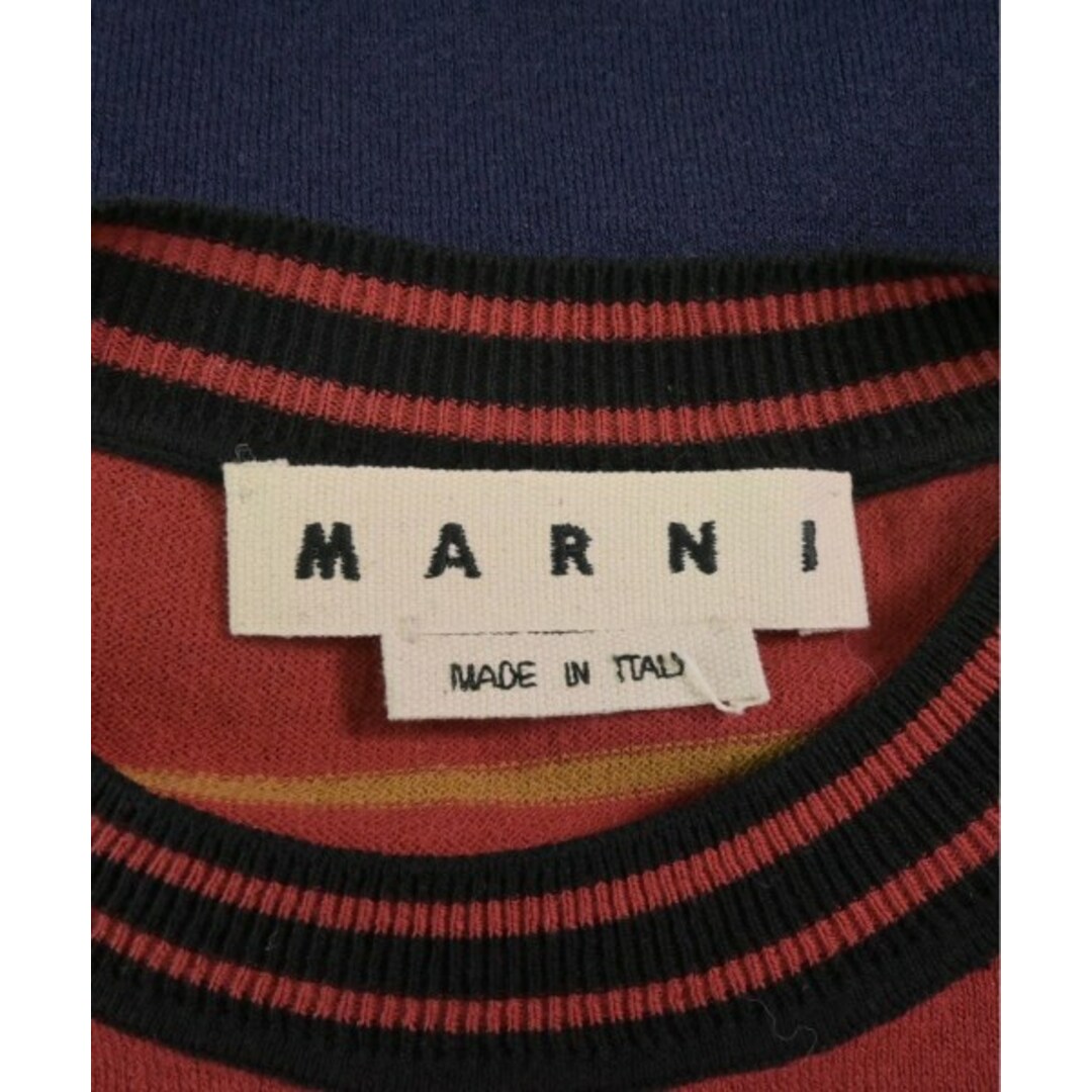 Marni(マルニ)のMARNI マルニ ニット・セーター 48(L位) 赤x青等(ボーダー) 【古着】【中古】 メンズのトップス(ニット/セーター)の商品写真