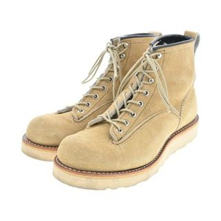 レッドウィング(REDWING)のREDWING ブーツ US7 1/2(25.5cm位) ベージュ 【古着】【中古】(ブーツ)