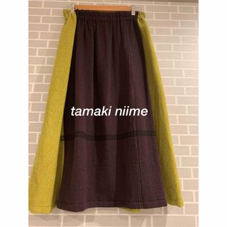 タカミニーメ(tamaki niime)の美品❣️tamaki niime  ぽわんスカートSHORT（ウール）(ひざ丈スカート)