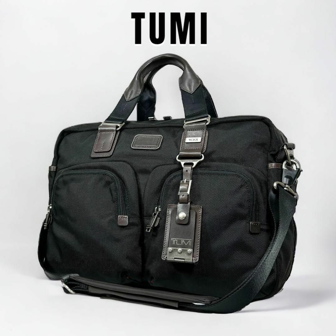 美品　TUMI ボストンバッグ　オールレザー　ショルダー　2way 　黒　旅行